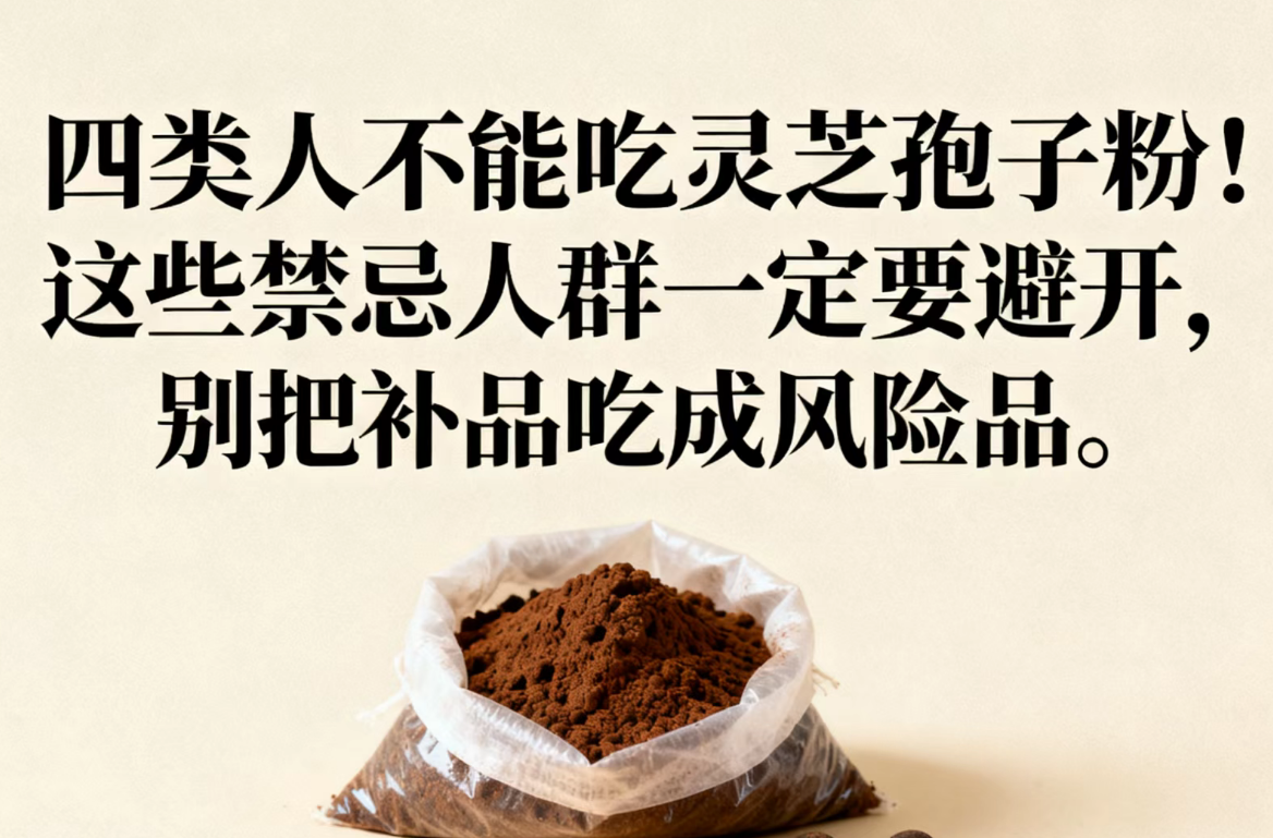 四类人不能吃灵芝孢子粉！这些禁忌人群一定要避开，别把补品吃成风险品