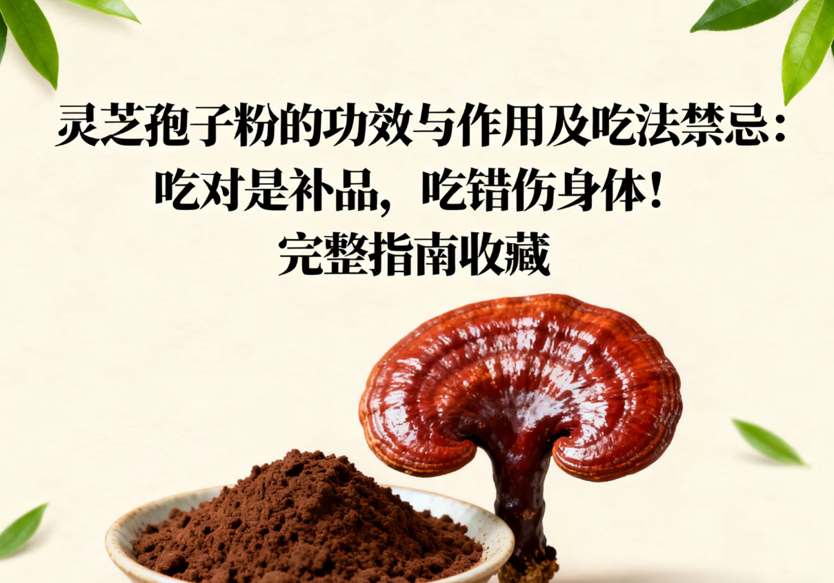 灵芝孢子粉的功效与作用及吃法禁忌：吃对是补品，吃错伤身体！完整指南收藏